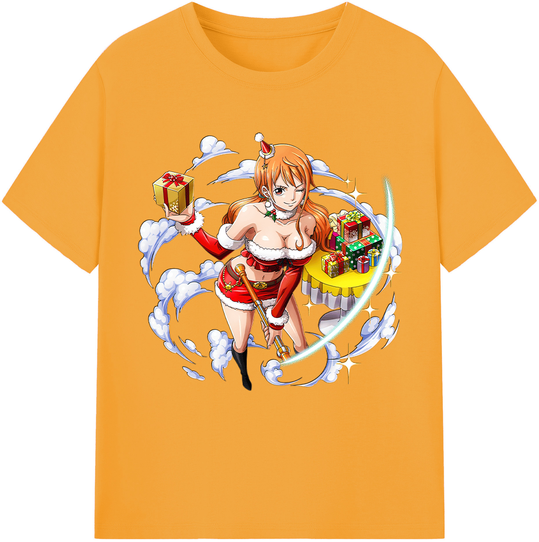 （画像用） ワンピース ナミ ONE PIECE Nami レディースカジュアルプリントTシャツ（綿100％）