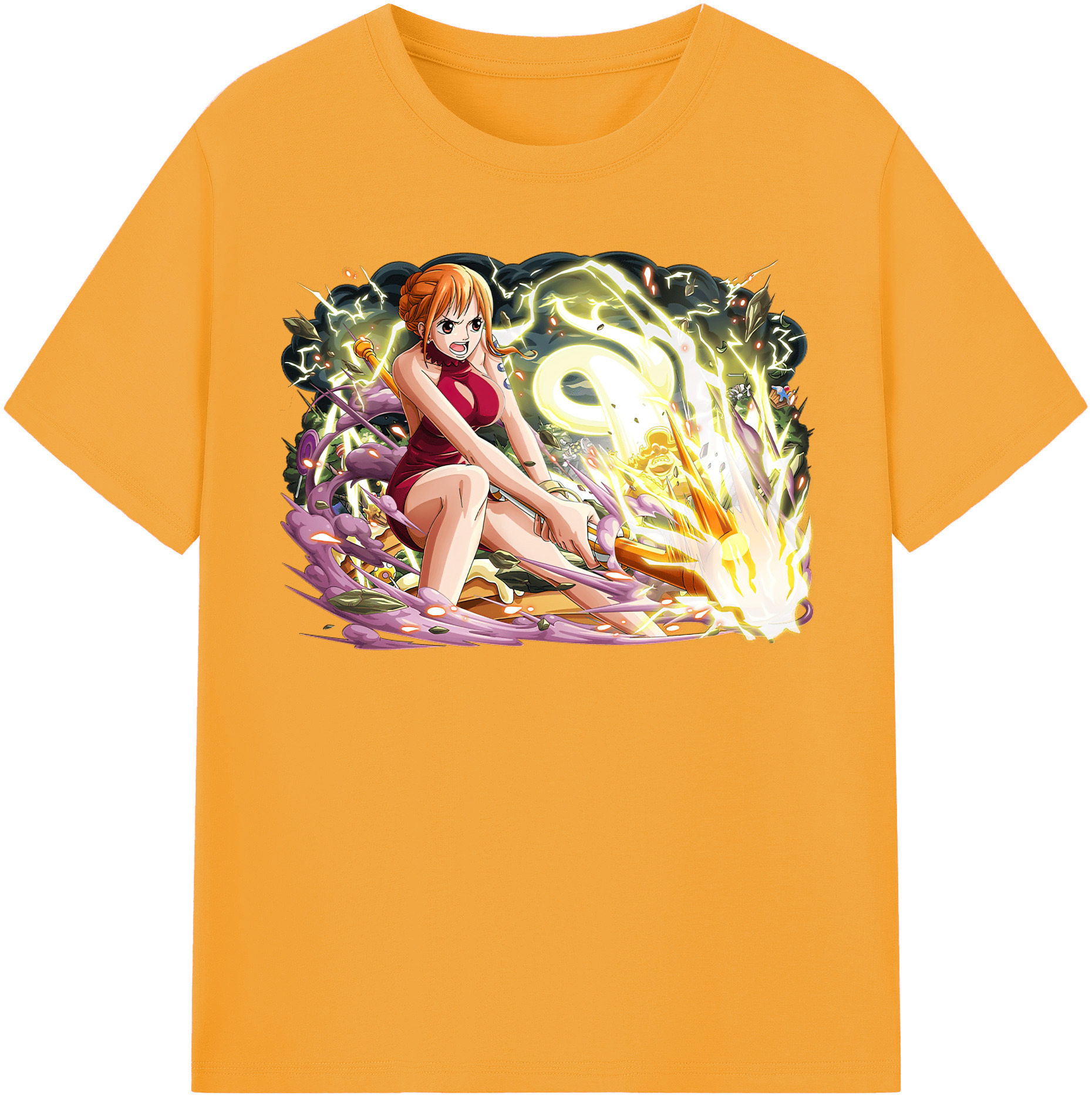 （画像用） ワンピース ナミ ONE PIECE Nami レディースカジュアルプリントTシャツ（綿100％）