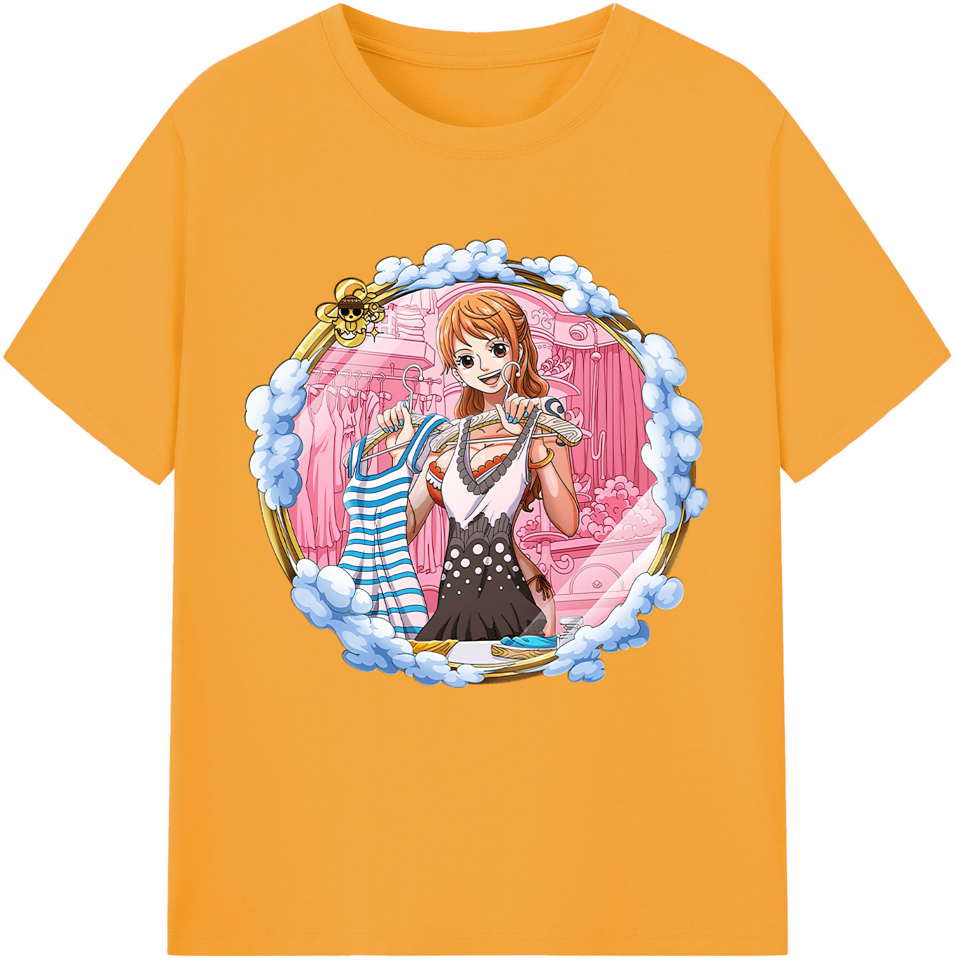 （画像用） ワンピース ナミ ONE PIECE Nami レディースカジュアルプリントTシャツ（綿100％）