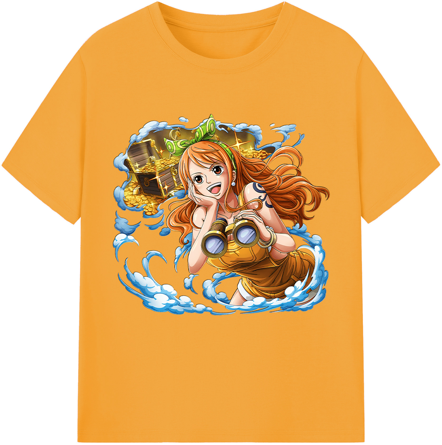 （画像用） ワンピース ナミ ONE PIECE Nami レディースカジュアルプリントTシャツ（綿100％）