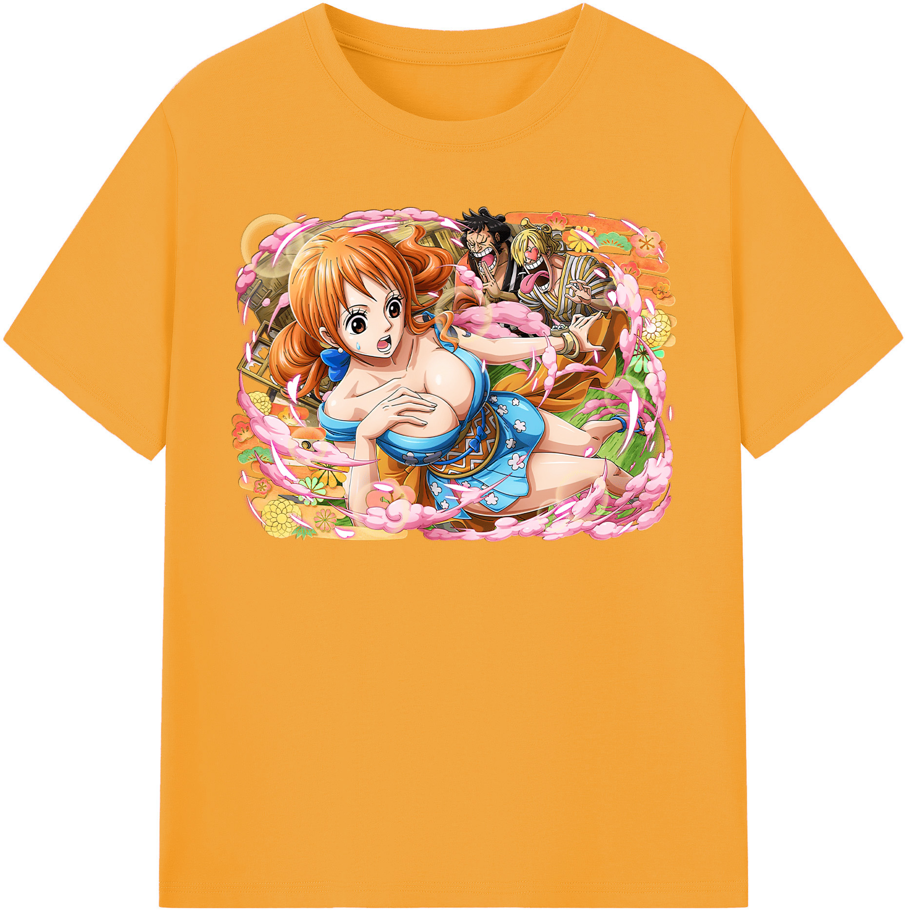 （画像用） ワンピース ナミ ONE PIECE Nami レディースカジュアルプリントTシャツ（綿100％）
