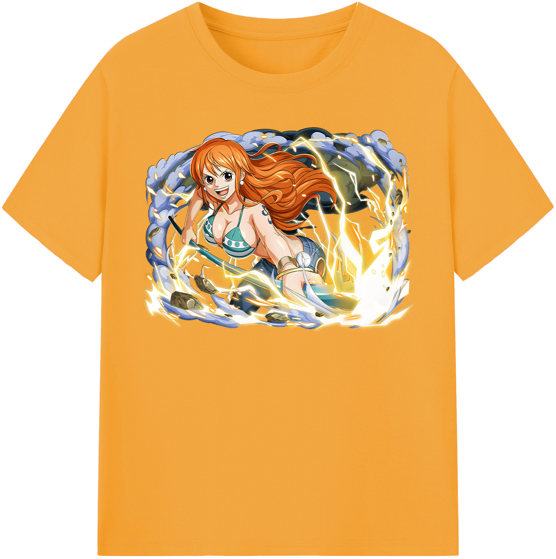 （画像用） ワンピース ナミ ONE PIECE Nami レディースカジュアルプリントTシャツ（綿100％）