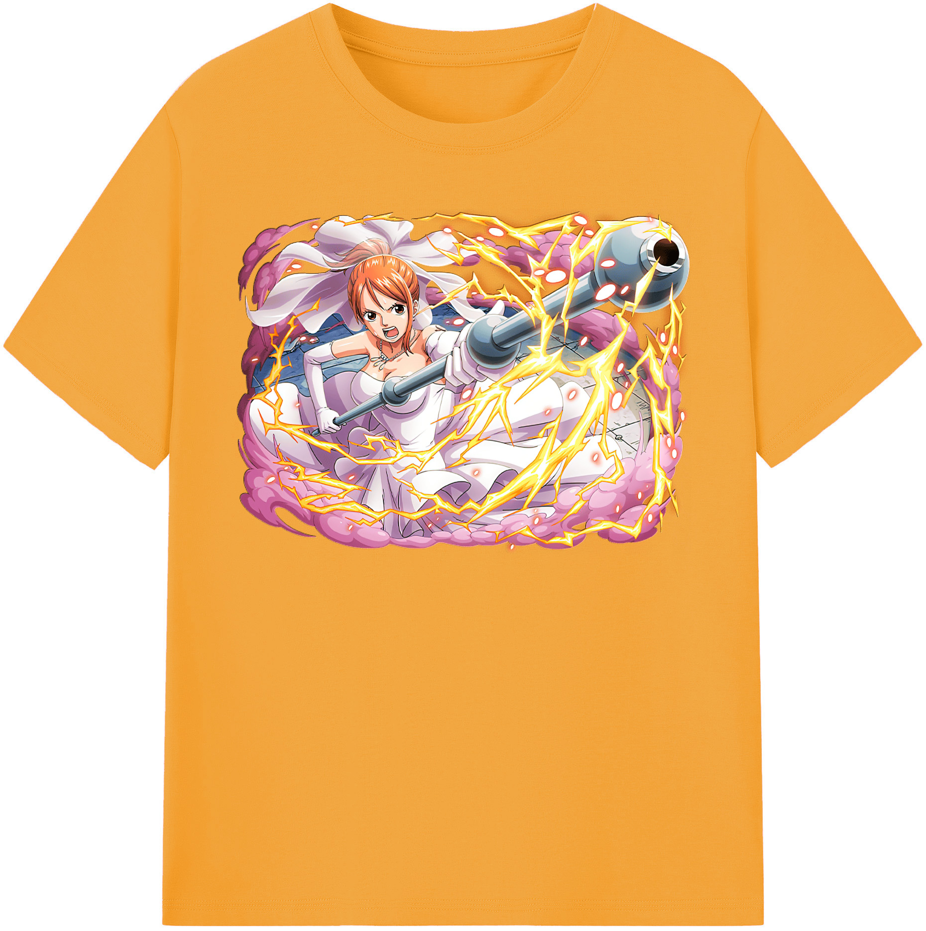 （画像用） ワンピース ナミ ONE PIECE Nami レディースカジュアルプリントTシャツ（綿100％）