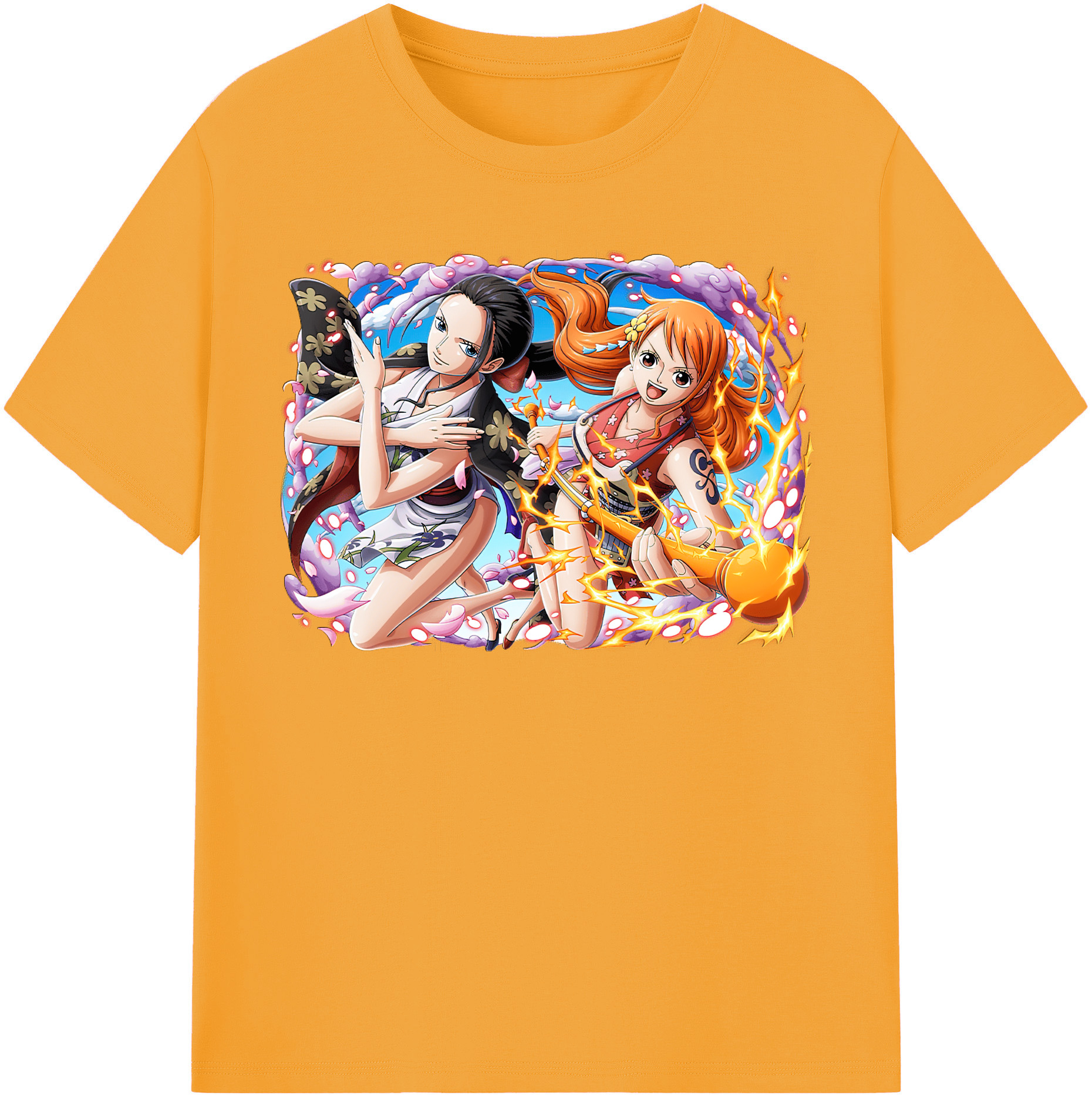 （画像用） ワンピース ナミ ONE PIECE Nami レディースカジュアルプリントTシャツ（綿100％）