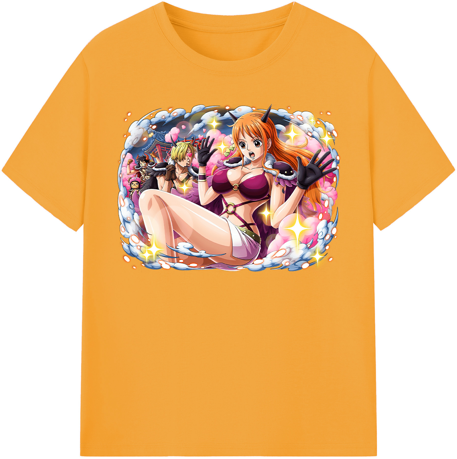 （画像用） ワンピース ナミ ONE PIECE Nami レディースカジュアルプリントTシャツ（綿100％）