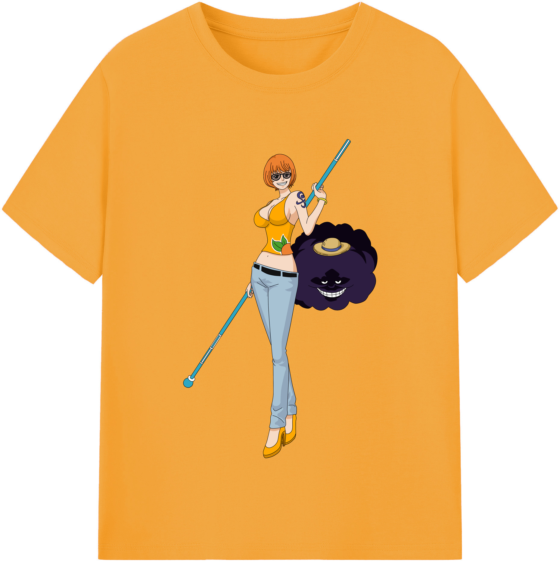 （画像用） ワンピース ナミ ONE PIECE Nami レディースカジュアルプリントTシャツ（綿100％）
