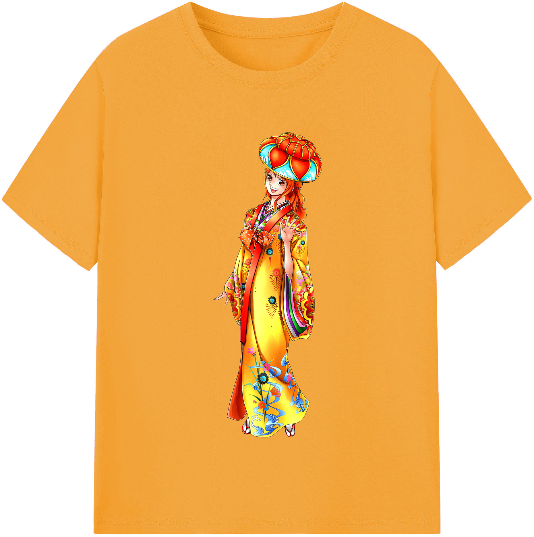 （画像用） ワンピース ナミ ONE PIECE Nami レディースカジュアルプリントTシャツ（綿100％）