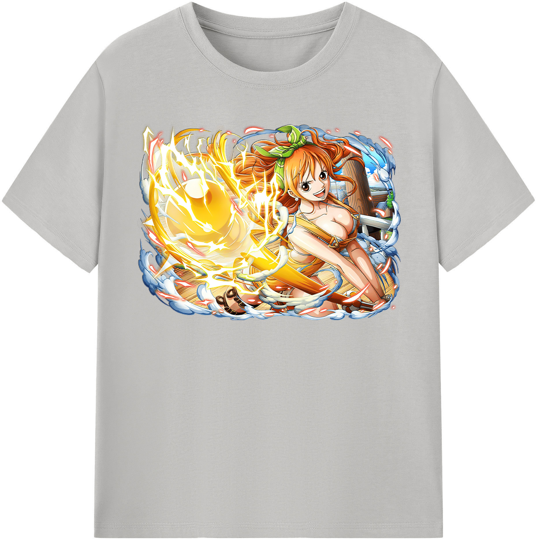 （画像用） ワンピース ナミ ONE PIECE Nami レディースカジュアルプリントTシャツ（綿100％）
