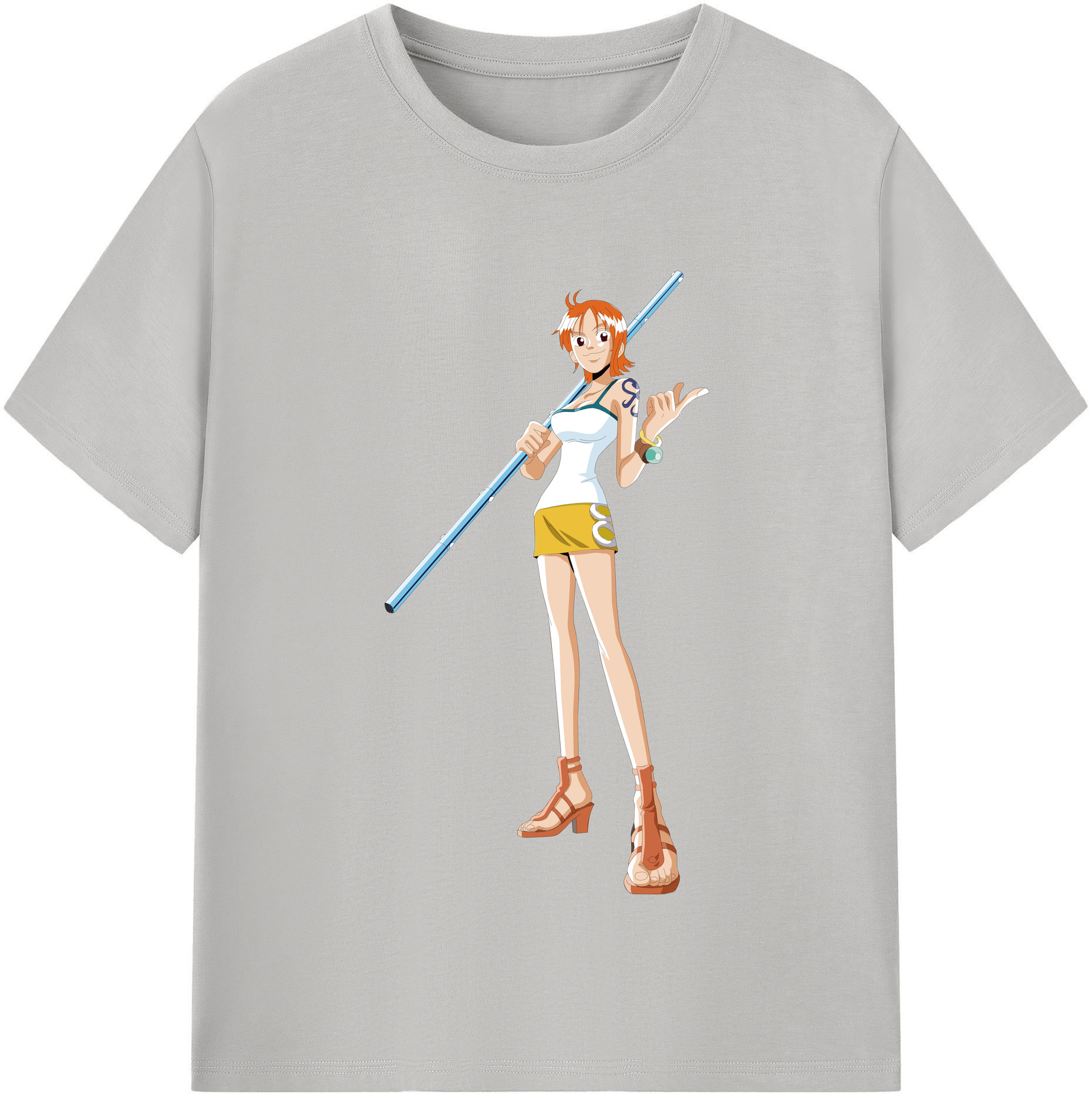 （画像用） ワンピース ナミ ONE PIECE Nami レディースカジュアルプリントTシャツ（綿100％）