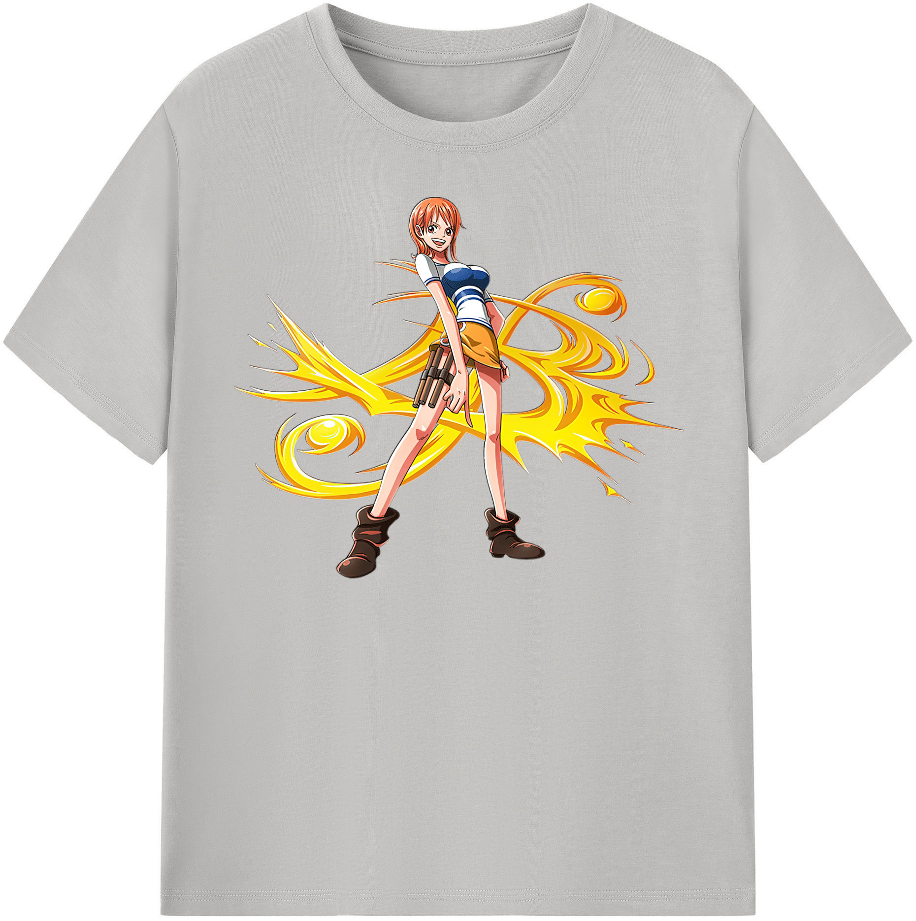 （画像用） ワンピース ナミ ONE PIECE Nami レディースカジュアルプリントTシャツ（綿100％）