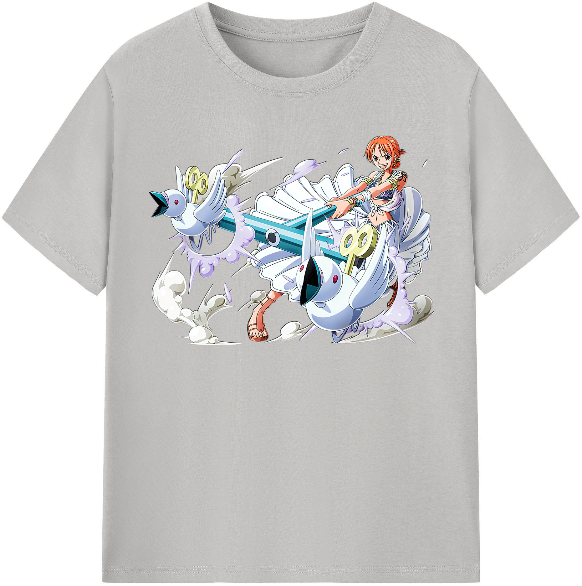 （画像用） ワンピース ナミ ONE PIECE Nami レディースカジュアルプリントTシャツ（綿100％）