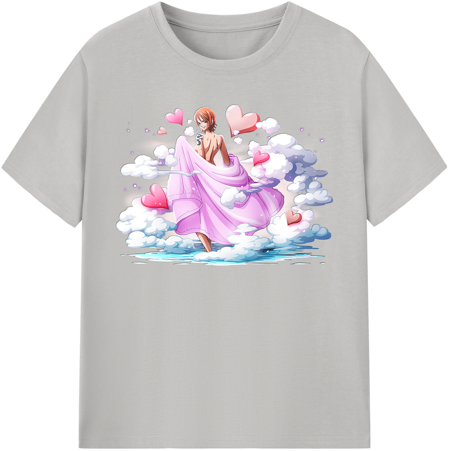 （画像用） ワンピース ナミ ONE PIECE Nami レディースカジュアルプリントTシャツ（綿100％）