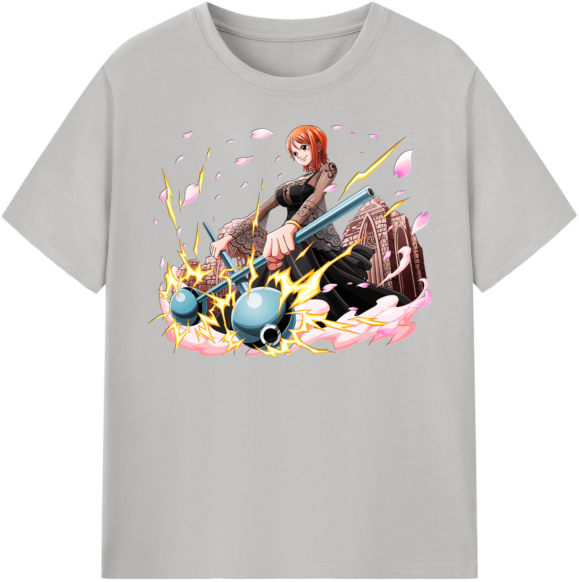 （画像用） ワンピース ナミ ONE PIECE Nami レディースカジュアルプリントTシャツ（綿100％）