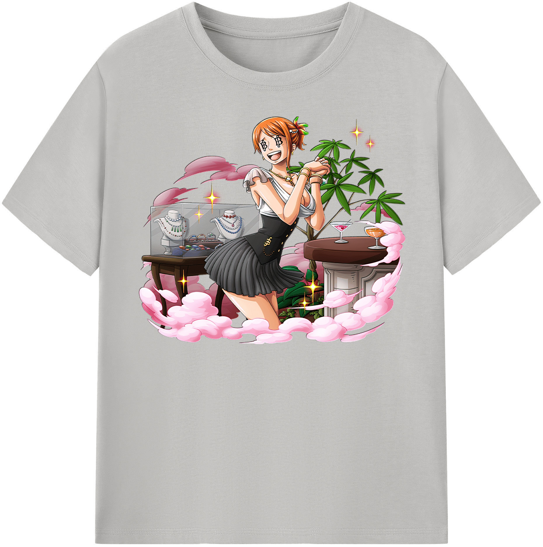 （画像用） ワンピース ナミ ONE PIECE Nami レディースカジュアルプリントTシャツ（綿100％）