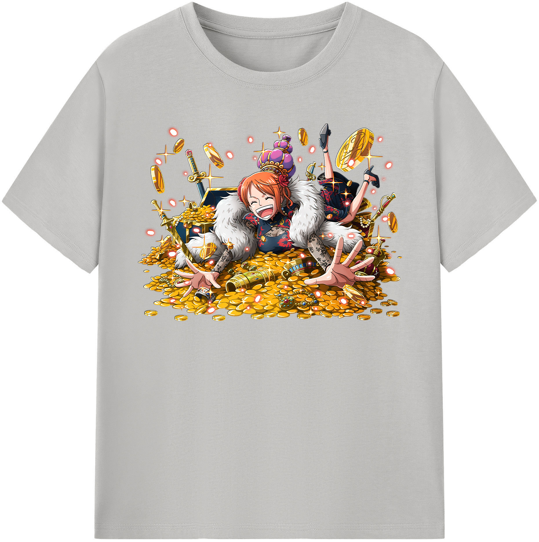 （画像用） ワンピース ナミ ONE PIECE Nami レディースカジュアルプリントTシャツ（綿100％）