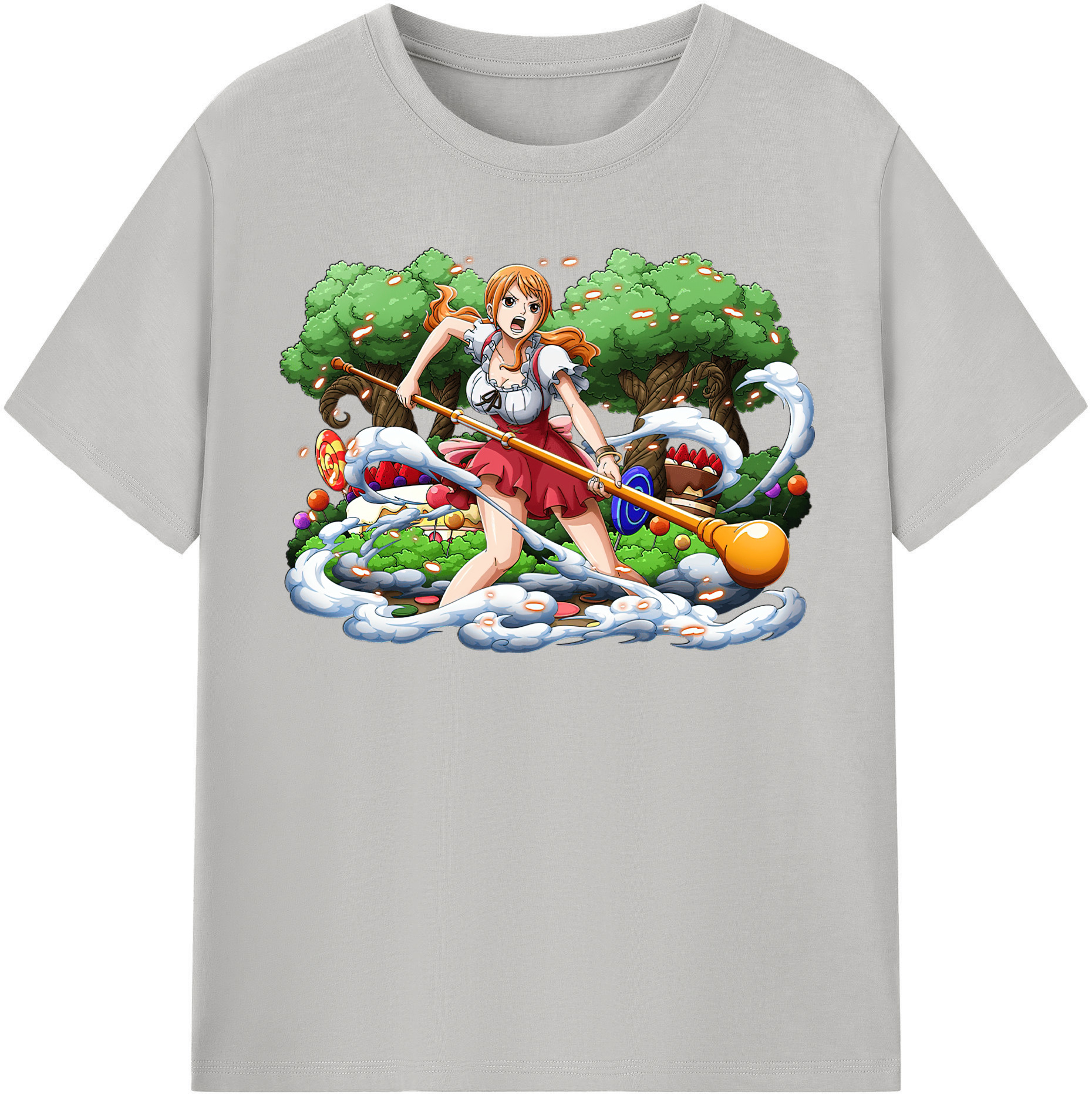 （画像用） ワンピース ナミ ONE PIECE Nami レディースカジュアルプリントTシャツ（綿100％）