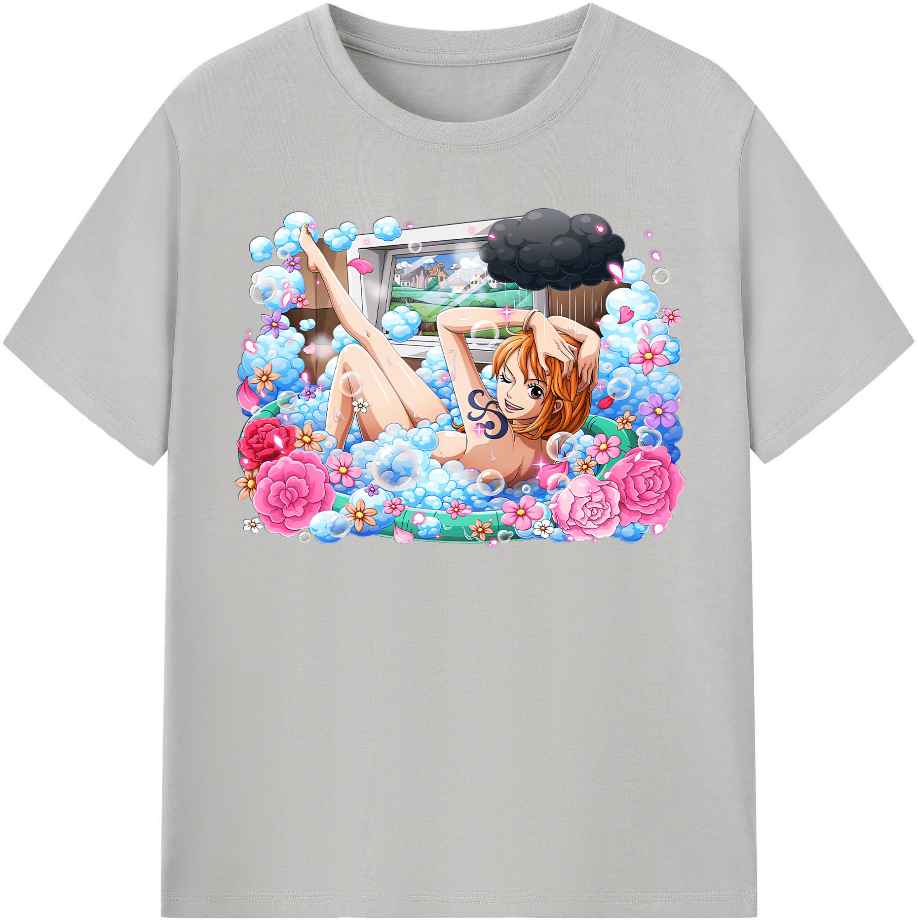 （画像用） ワンピース ナミ ONE PIECE Nami レディースカジュアルプリントTシャツ（綿100％）