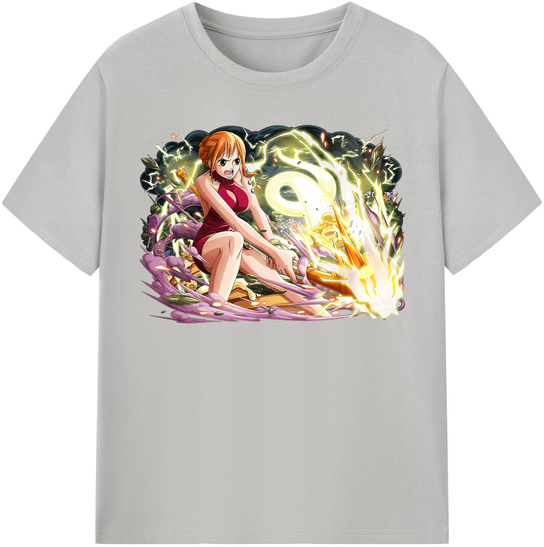 （画像用） ワンピース ナミ ONE PIECE Nami レディースカジュアルプリントTシャツ（綿100％）
