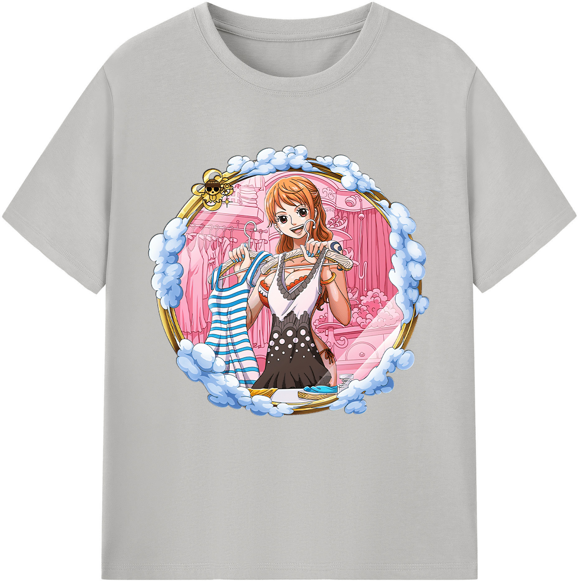 （画像用） ワンピース ナミ ONE PIECE Nami レディースカジュアルプリントTシャツ（綿100％）