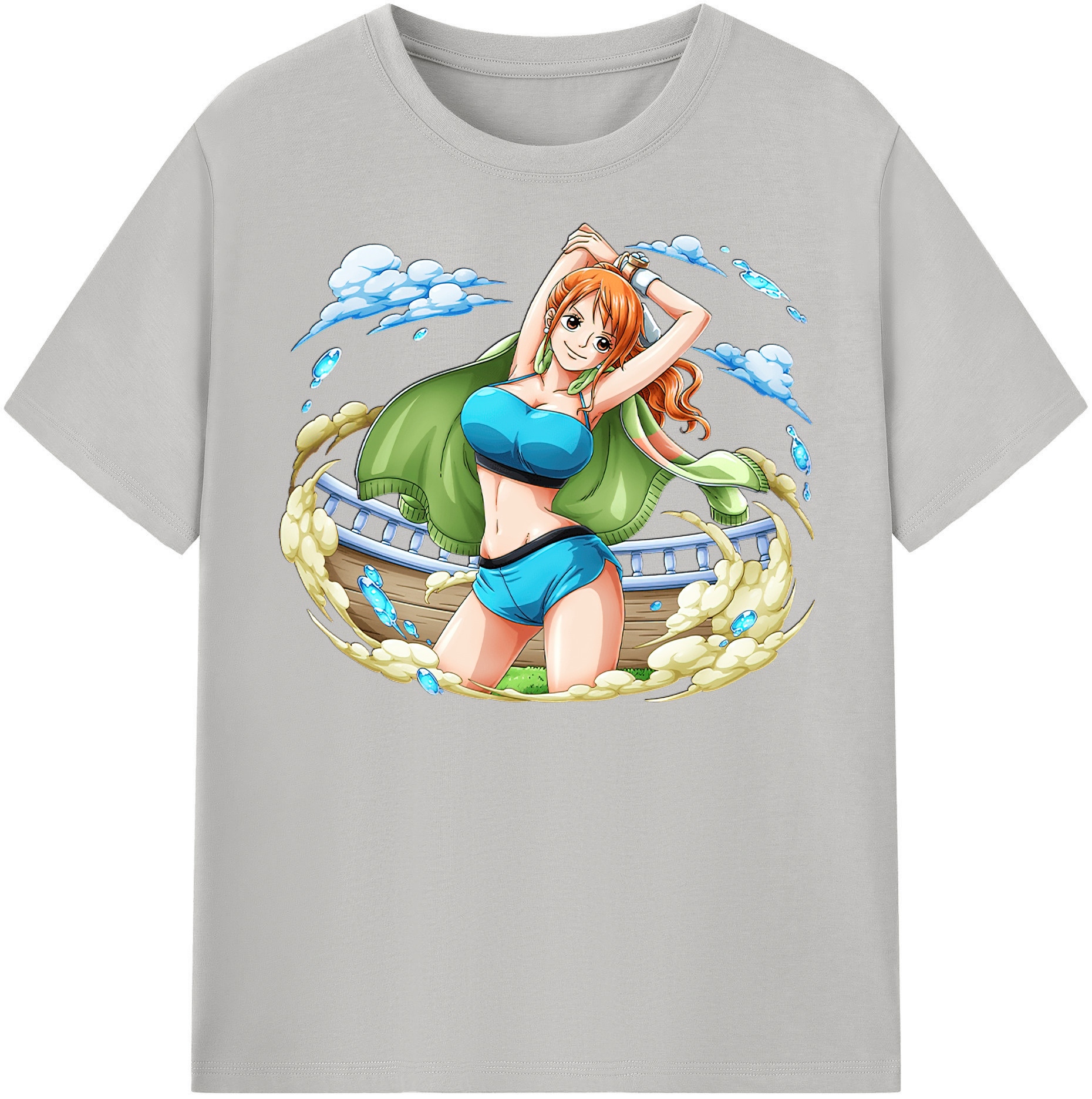 （画像用） ワンピース ナミ ONE PIECE Nami レディースカジュアルプリントTシャツ（綿100％）
