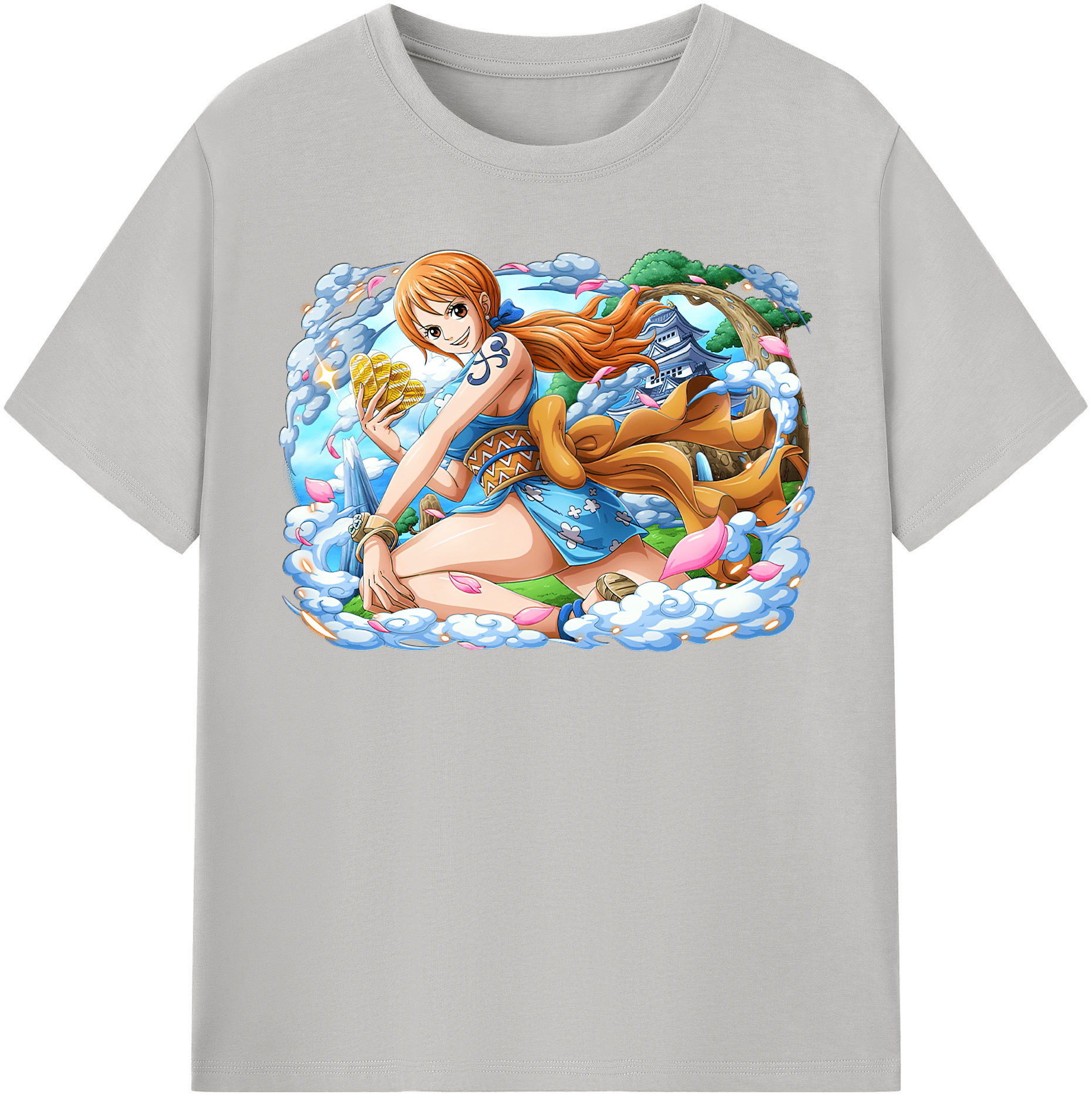 （画像用） ワンピース ナミ ONE PIECE Nami レディースカジュアルプリントTシャツ（綿100％）