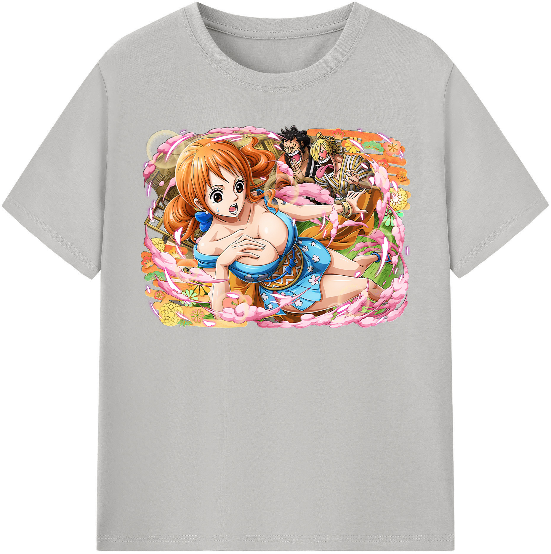 （画像用） ワンピース ナミ ONE PIECE Nami レディースカジュアルプリントTシャツ（綿100％）
