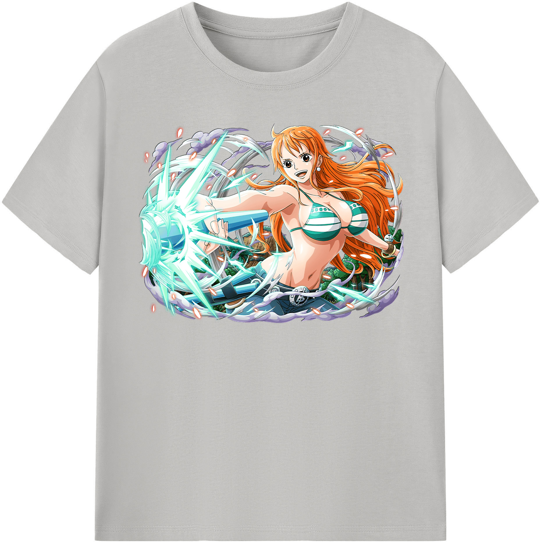 （画像用） ワンピース ナミ ONE PIECE Nami レディースカジュアルプリントTシャツ（綿100％）