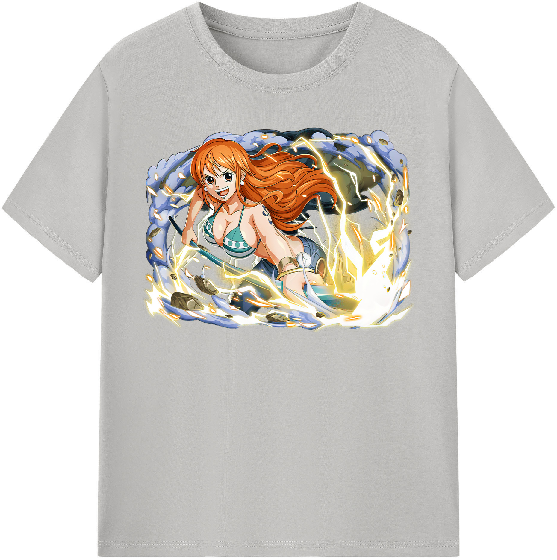 （画像用） ワンピース ナミ ONE PIECE Nami レディースカジュアルプリントTシャツ（綿100％）