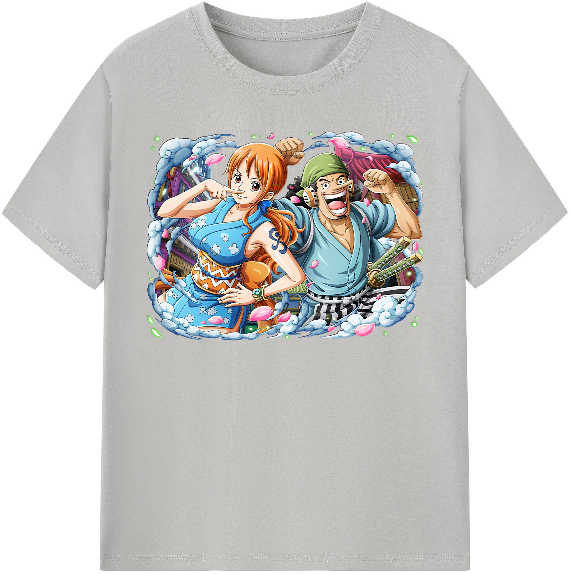 （画像用） ワンピース ナミ ONE PIECE Nami レディースカジュアルプリントTシャツ（綿100％）