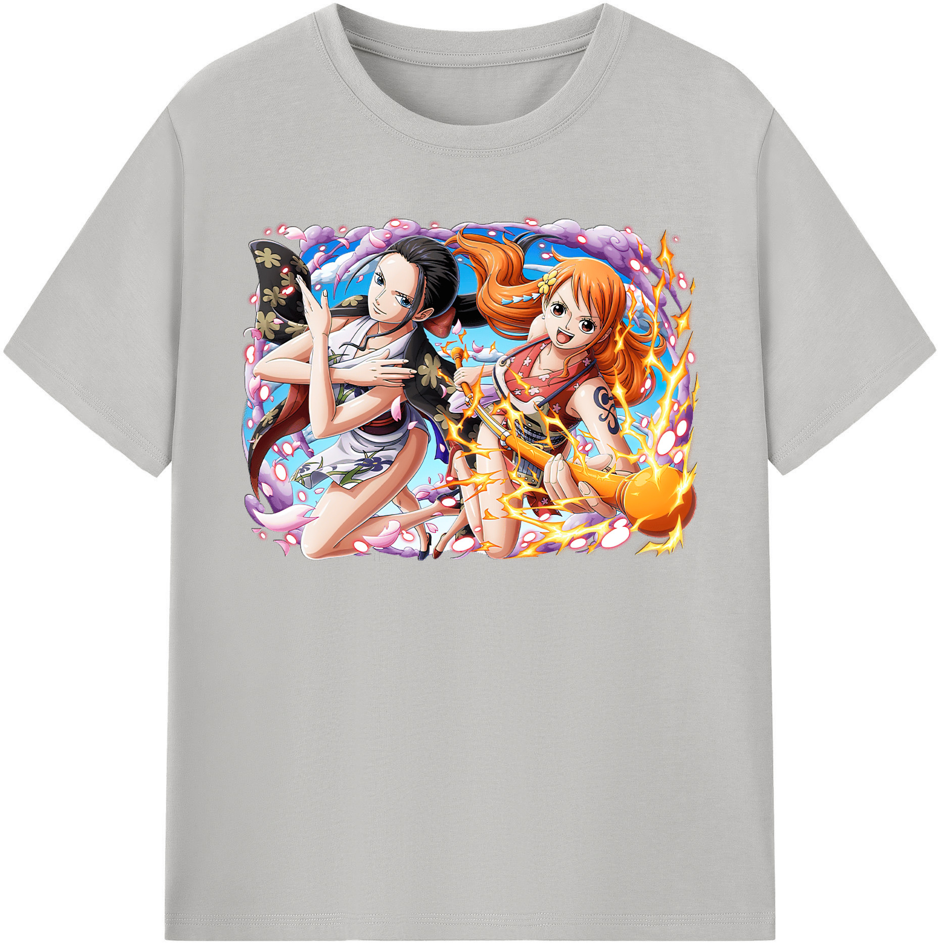 （画像用） ワンピース ナミ ONE PIECE Nami レディースカジュアルプリントTシャツ（綿100％）