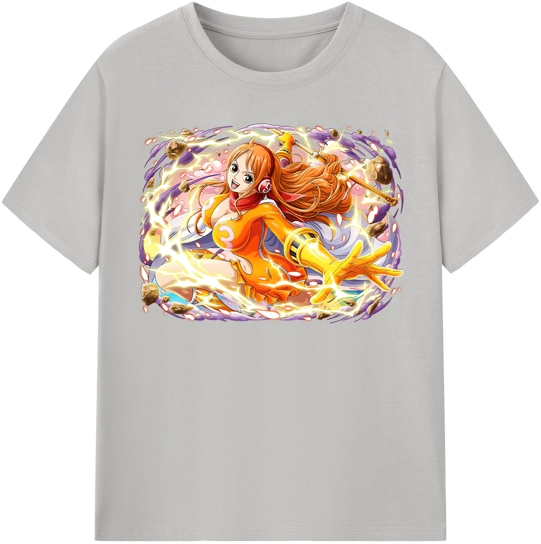 （画像用） ワンピース ナミ ONE PIECE Nami レディースカジュアルプリントTシャツ（綿100％）