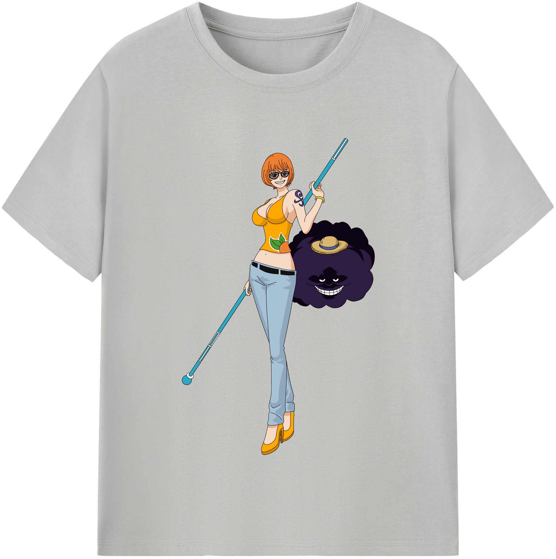 （画像用） ワンピース ナミ ONE PIECE Nami レディースカジュアルプリントTシャツ（綿100％）