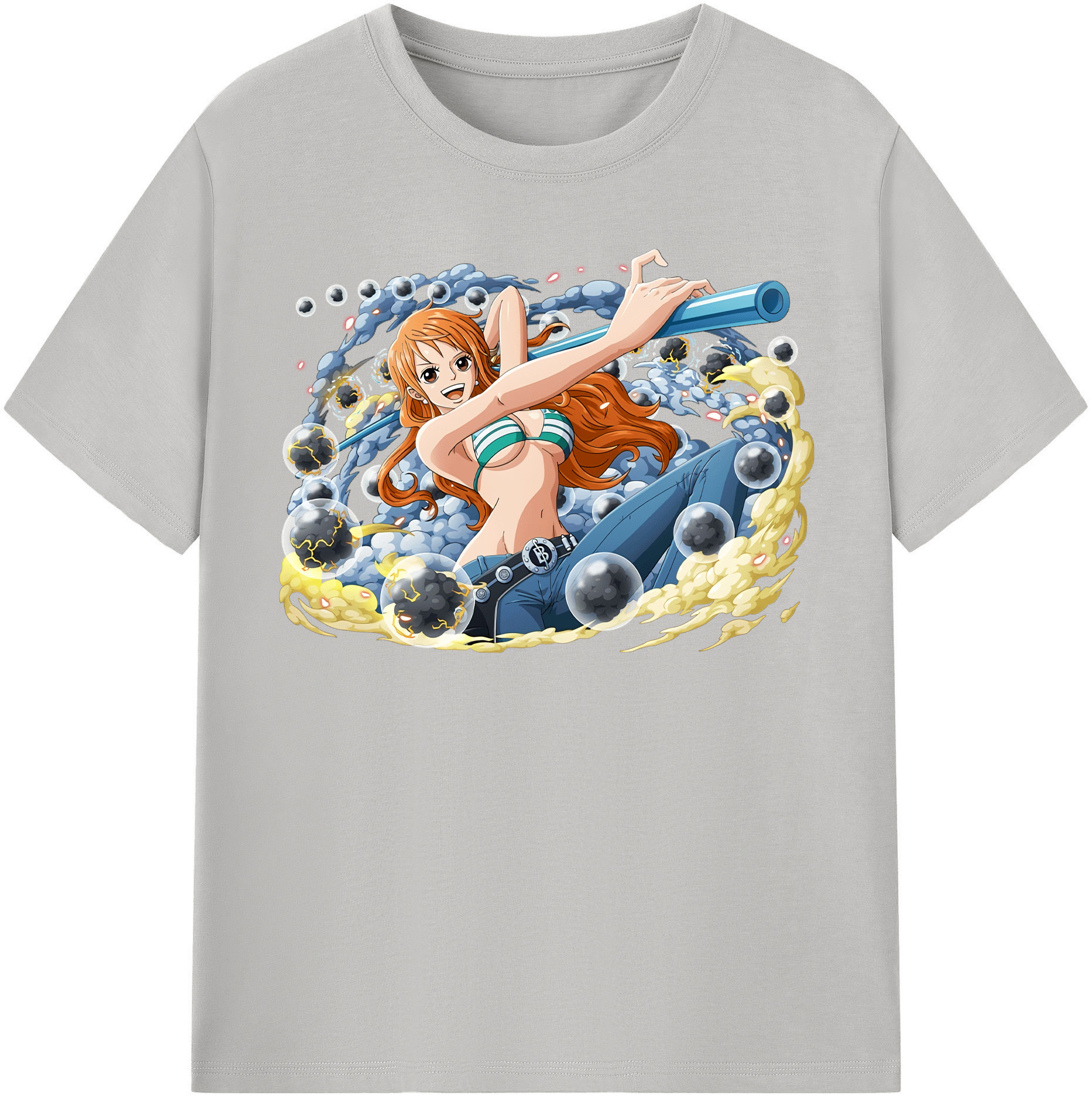 （画像用） ワンピース ナミ ONE PIECE Nami レディースカジュアルプリントTシャツ（綿100％）