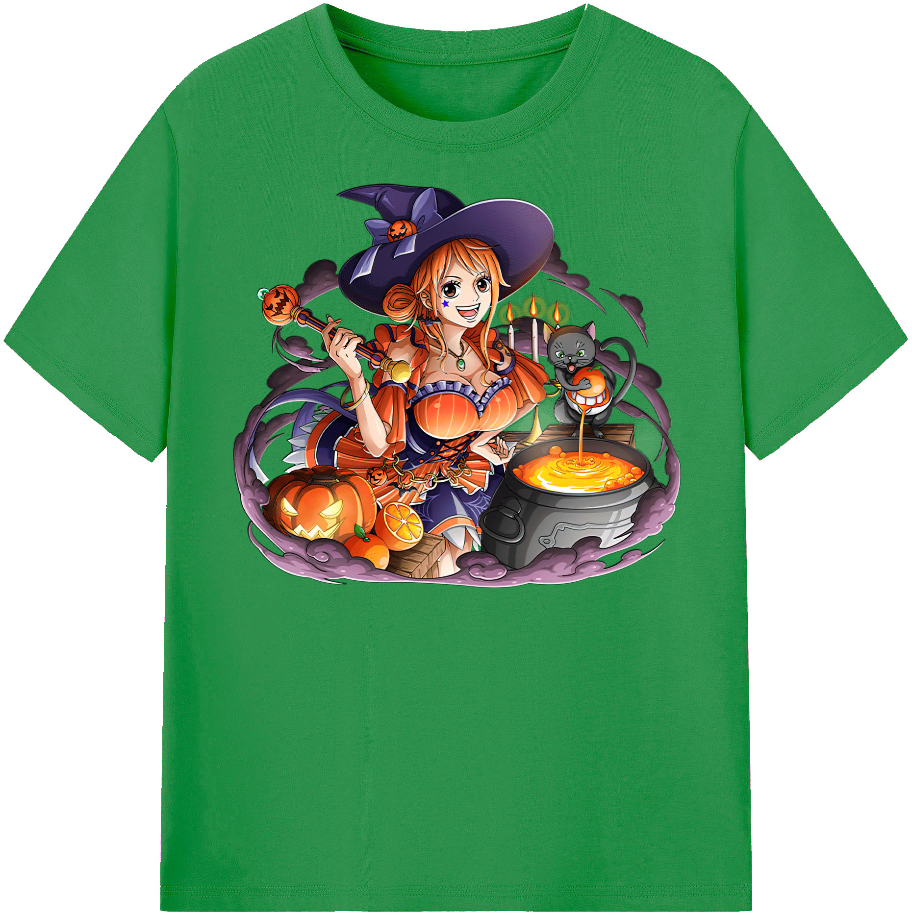 （画像用） ワンピース ナミ ONE PIECE Nami レディースカジュアルプリントTシャツ（綿100％）