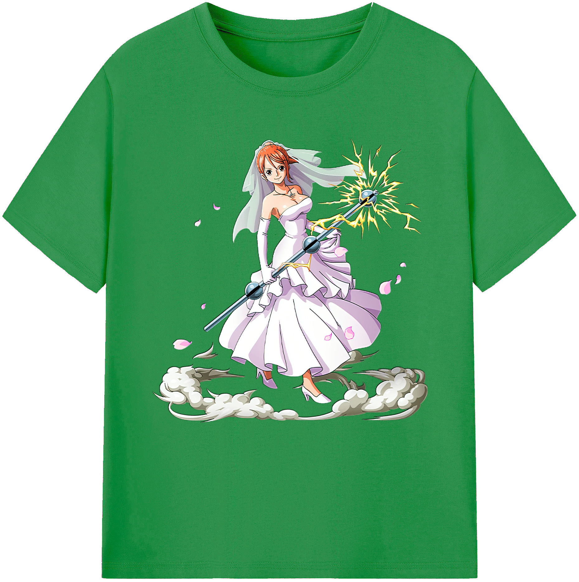 （画像用） ワンピース ナミ ONE PIECE Nami レディースカジュアルプリントTシャツ（綿100％）