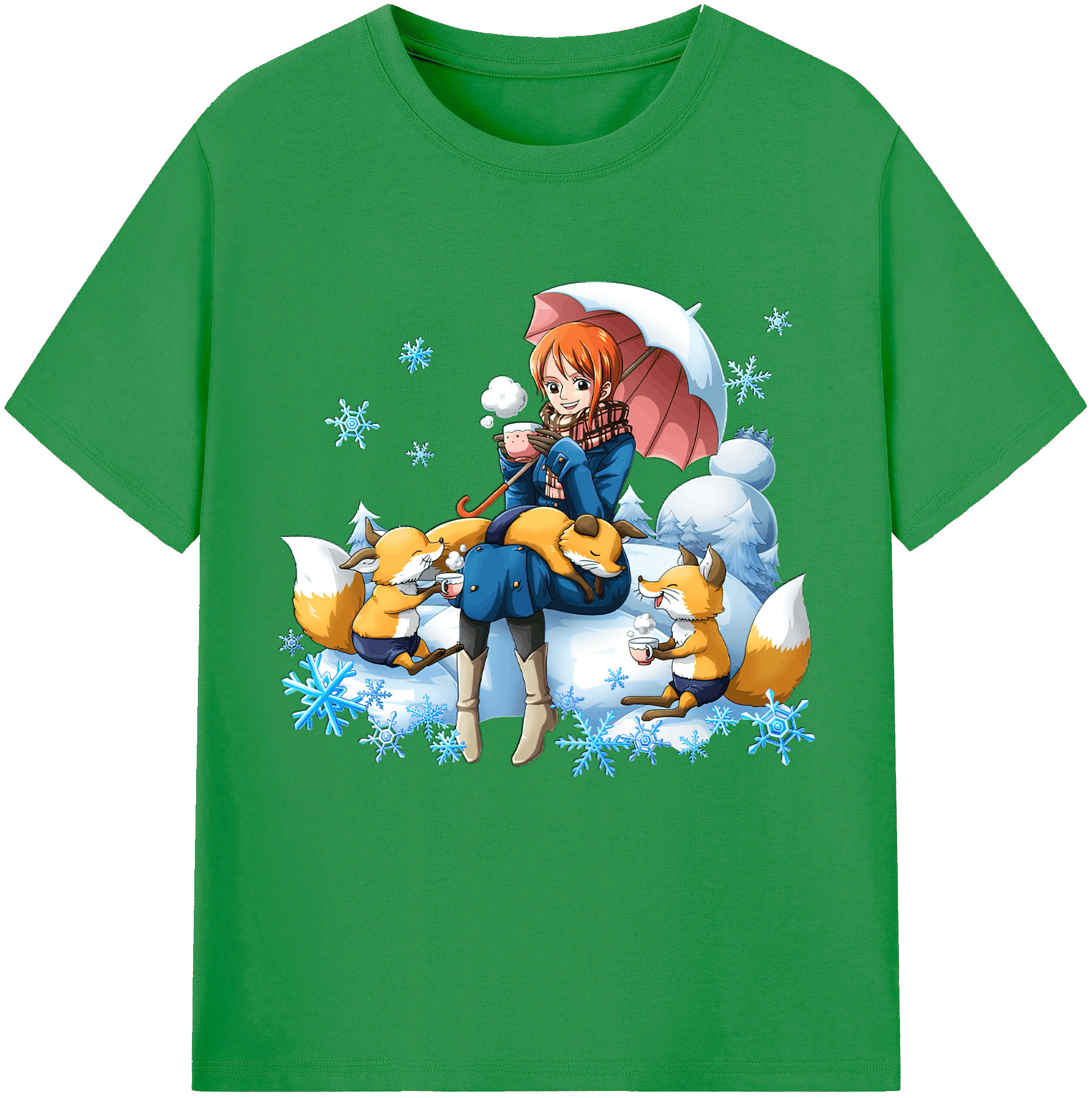（画像用） ワンピース ナミ ONE PIECE Nami レディースカジュアルプリントTシャツ（綿100％）
