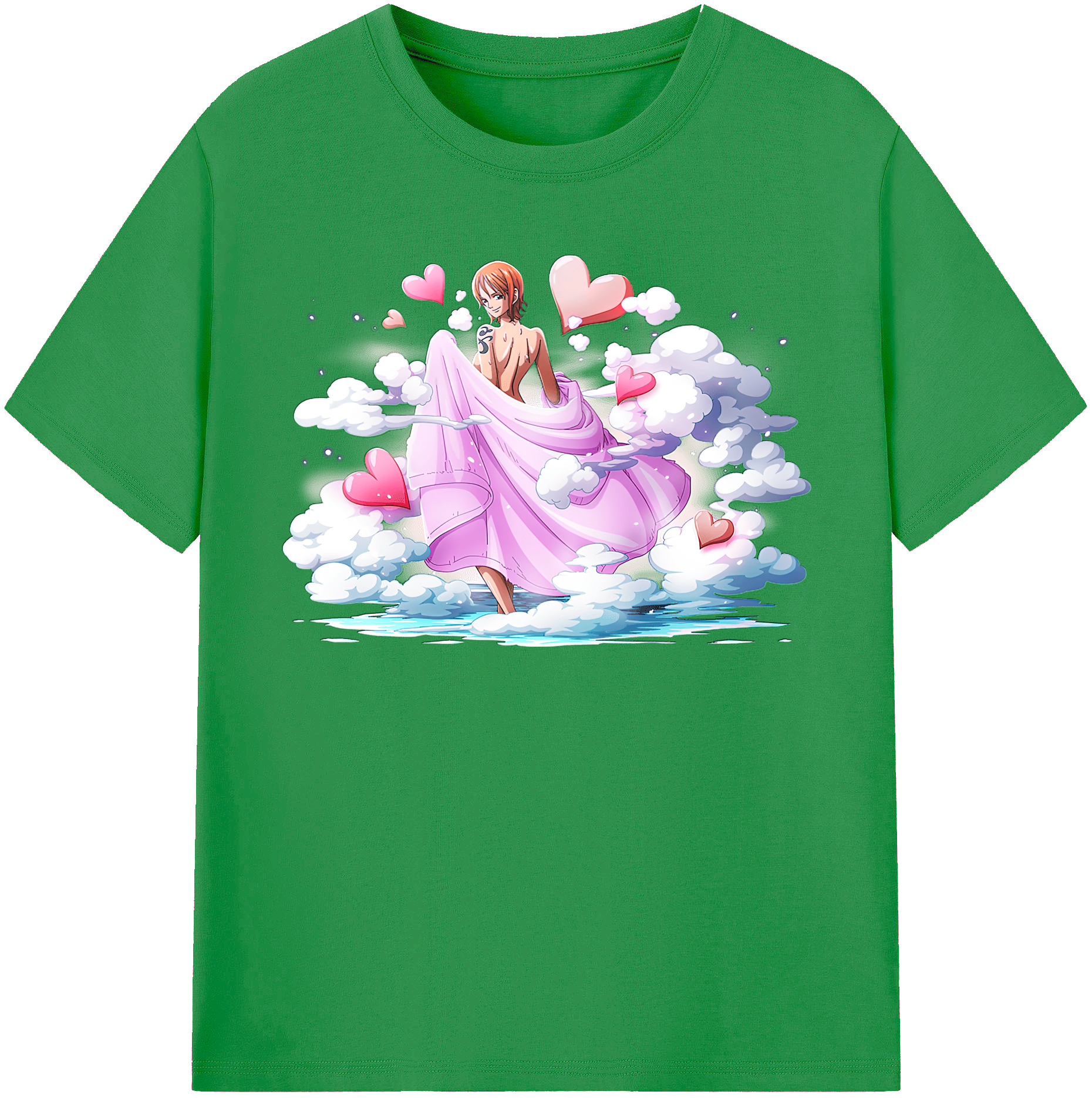 （画像用） ワンピース ナミ ONE PIECE Nami レディースカジュアルプリントTシャツ（綿100％）