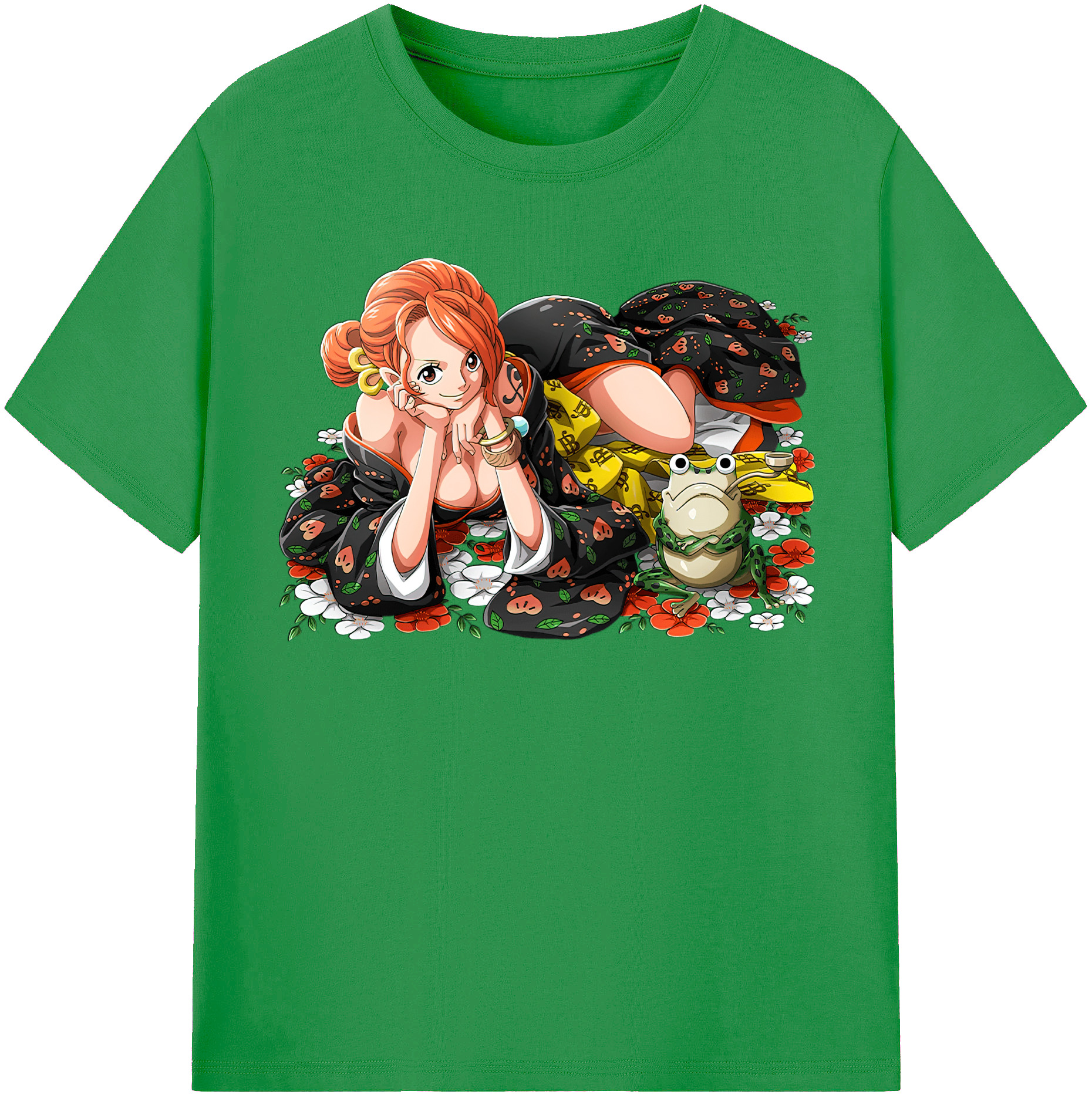（画像用） ワンピース ナミ ONE PIECE Nami レディースカジュアルプリントTシャツ（綿100％）