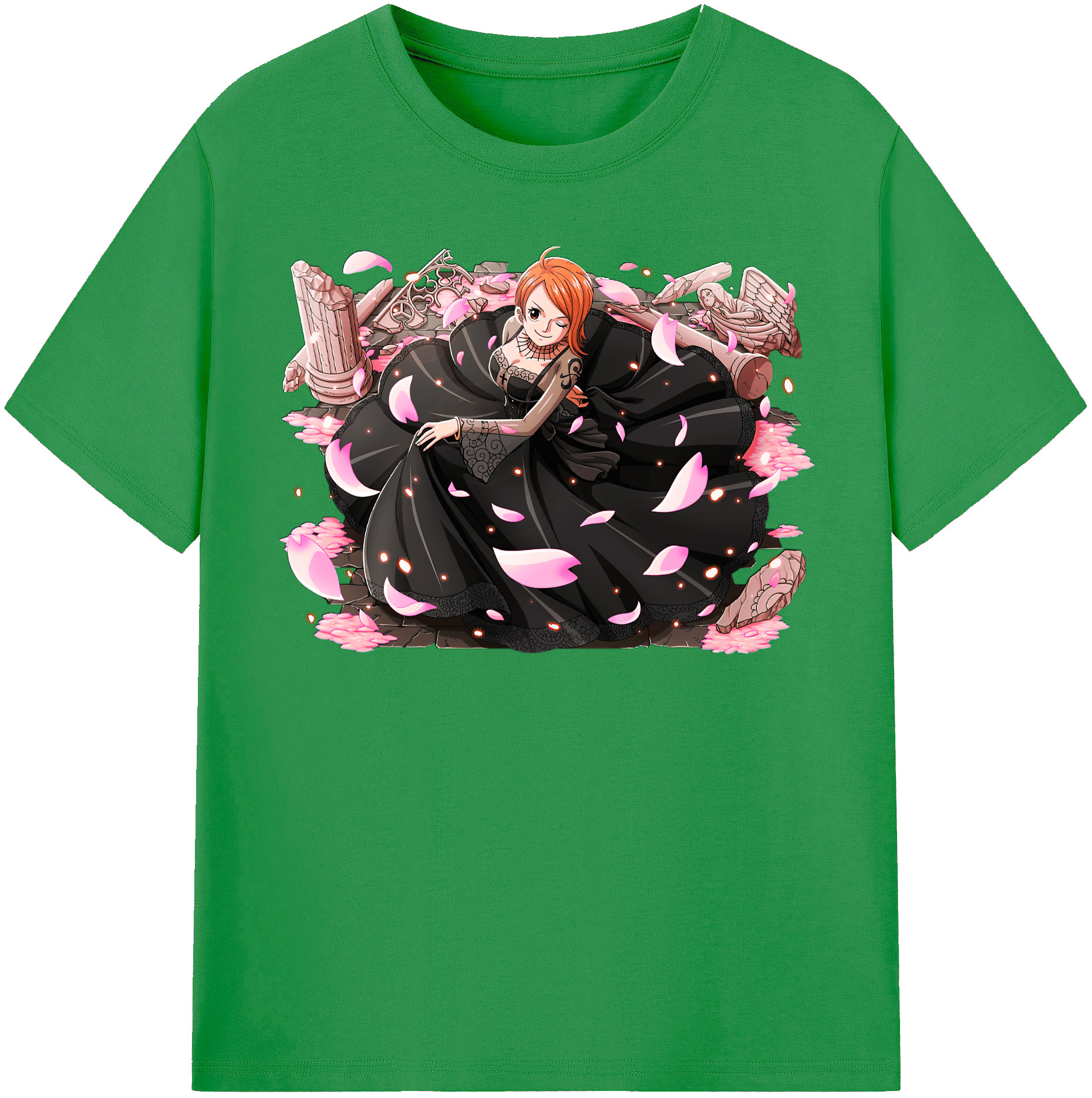 （画像用） ワンピース ナミ ONE PIECE Nami レディースカジュアルプリントTシャツ（綿100％）