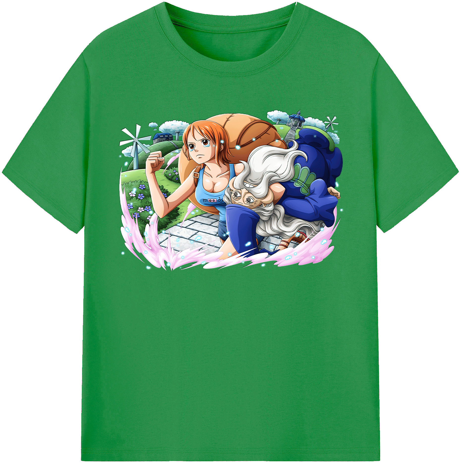 （画像用） ワンピース ナミ ONE PIECE Nami レディースカジュアルプリントTシャツ（綿100％）