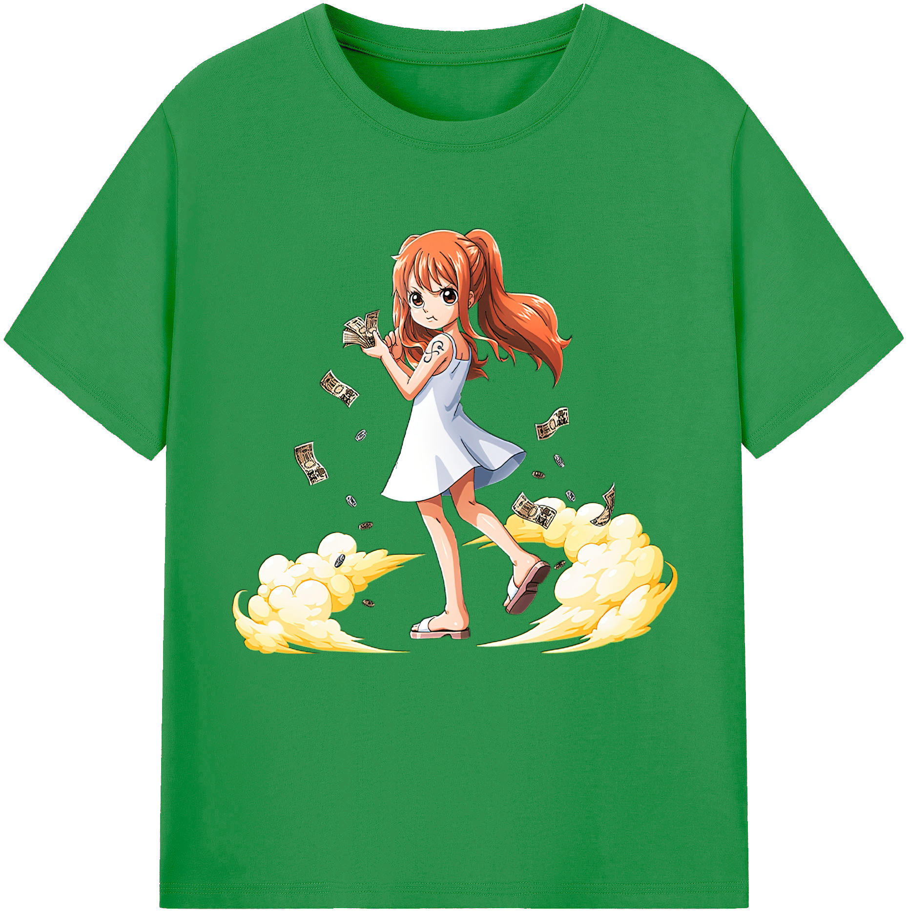 ワンピース ナミ ONE PIECE Nami レディースカジュアルプリントTシャツ（綿100％）