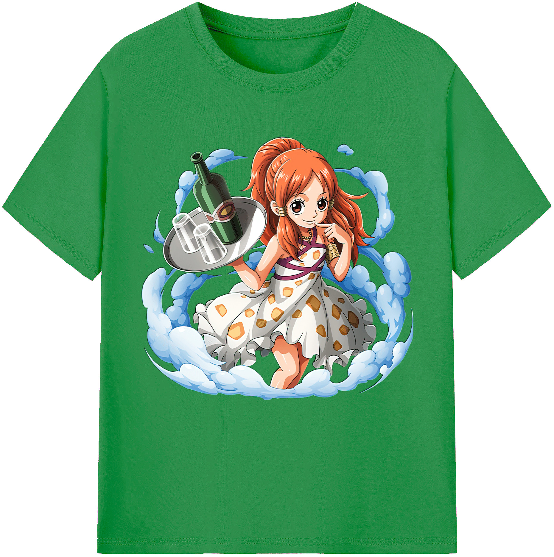 （画像用） ワンピース ナミ ONE PIECE Nami レディースカジュアルプリントTシャツ（綿100％）