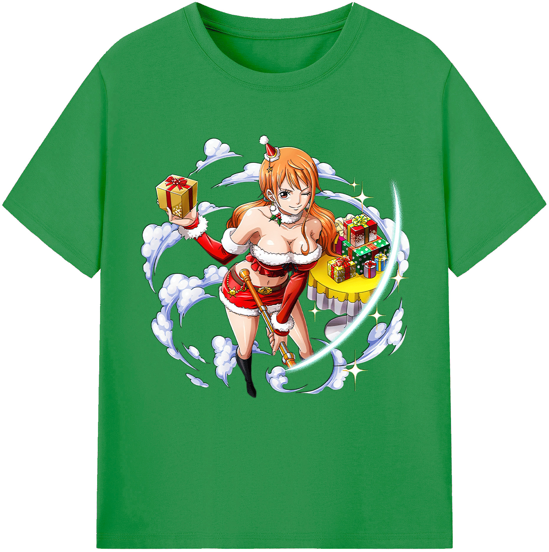 （画像用） ワンピース ナミ ONE PIECE Nami レディースカジュアルプリントTシャツ（綿100％）
