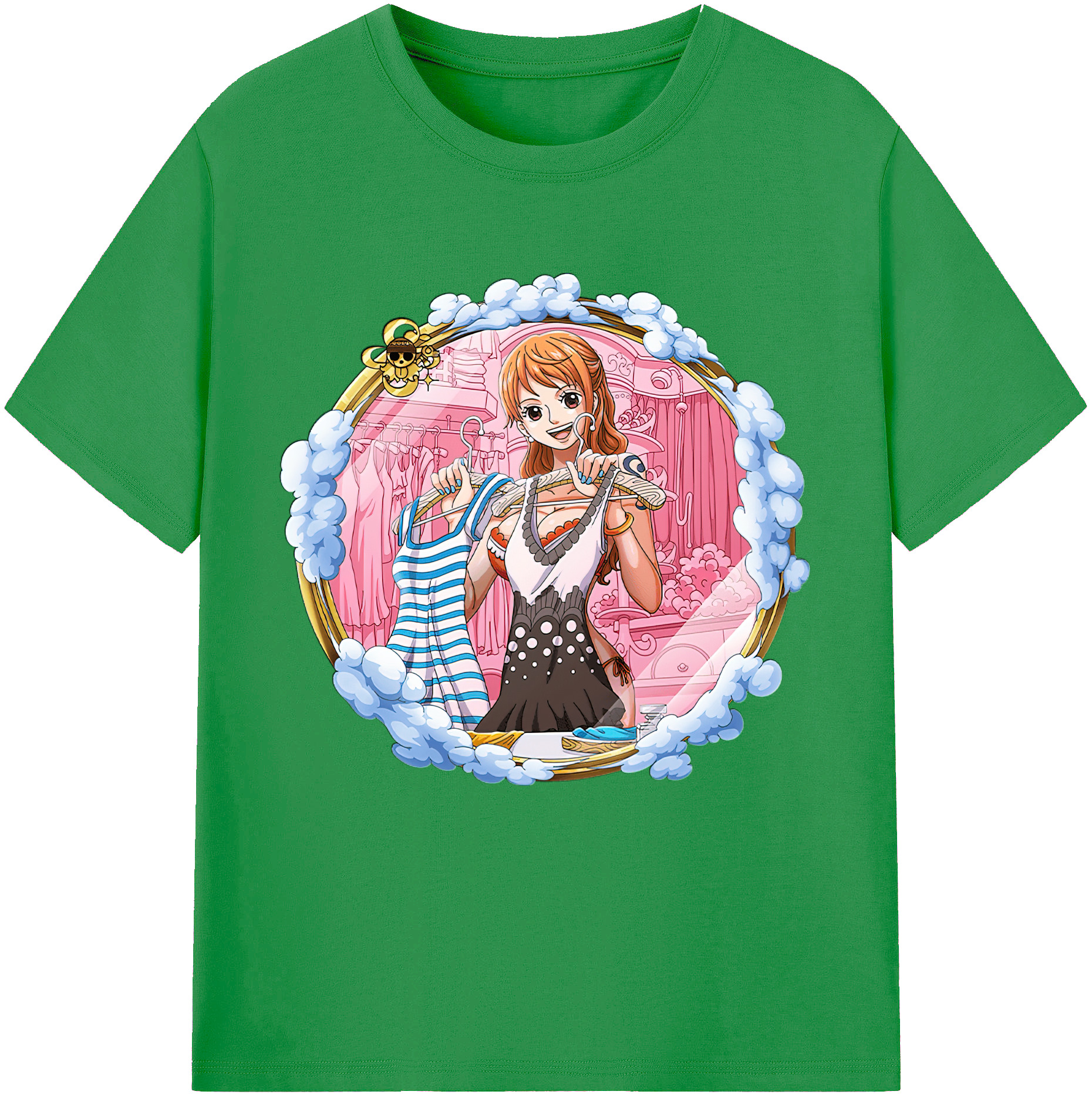 （画像用） ワンピース ナミ ONE PIECE Nami レディースカジュアルプリントTシャツ（綿100％）
