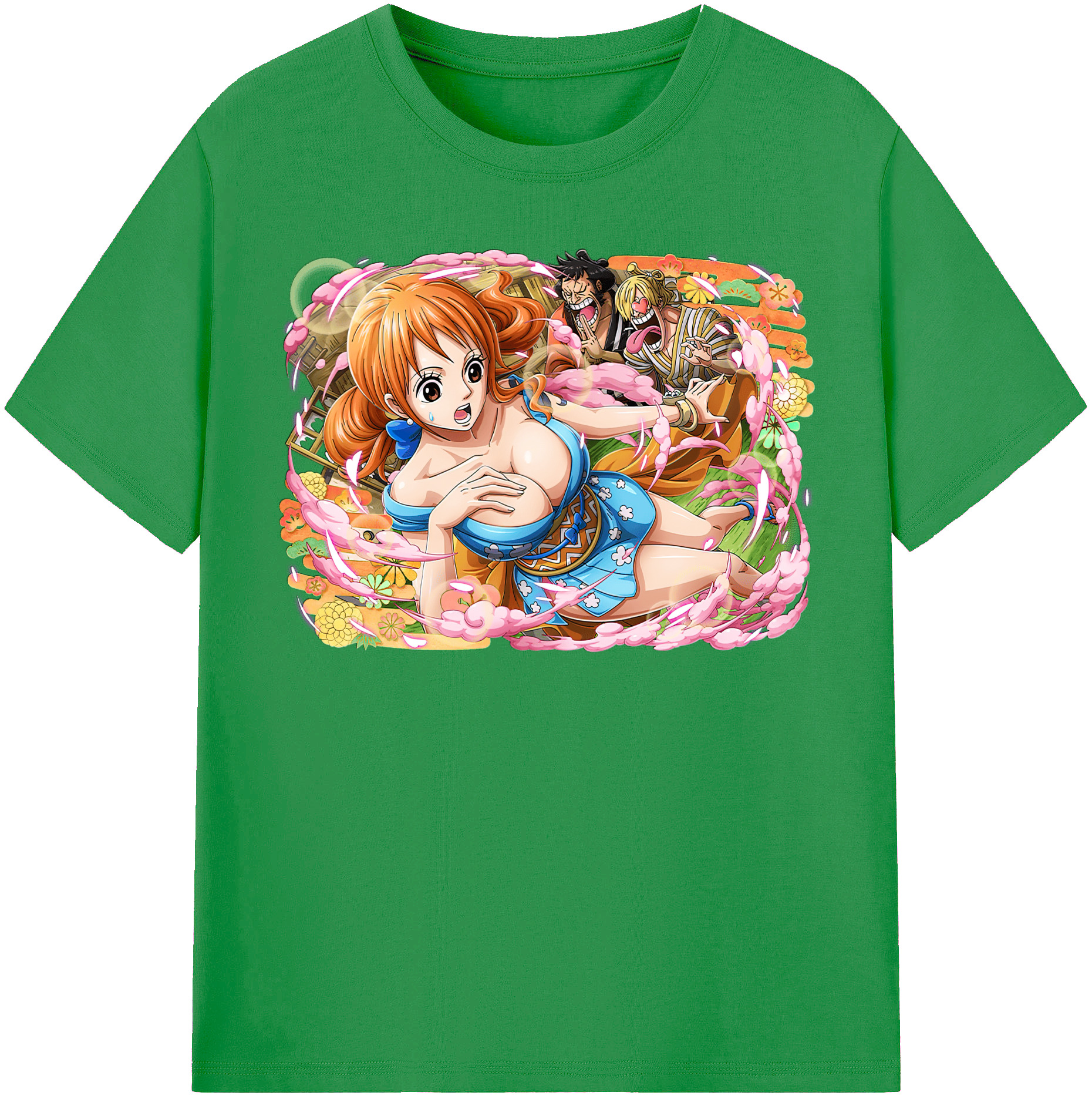 （画像用） ワンピース ナミ ONE PIECE Nami レディースカジュアルプリントTシャツ（綿100％）