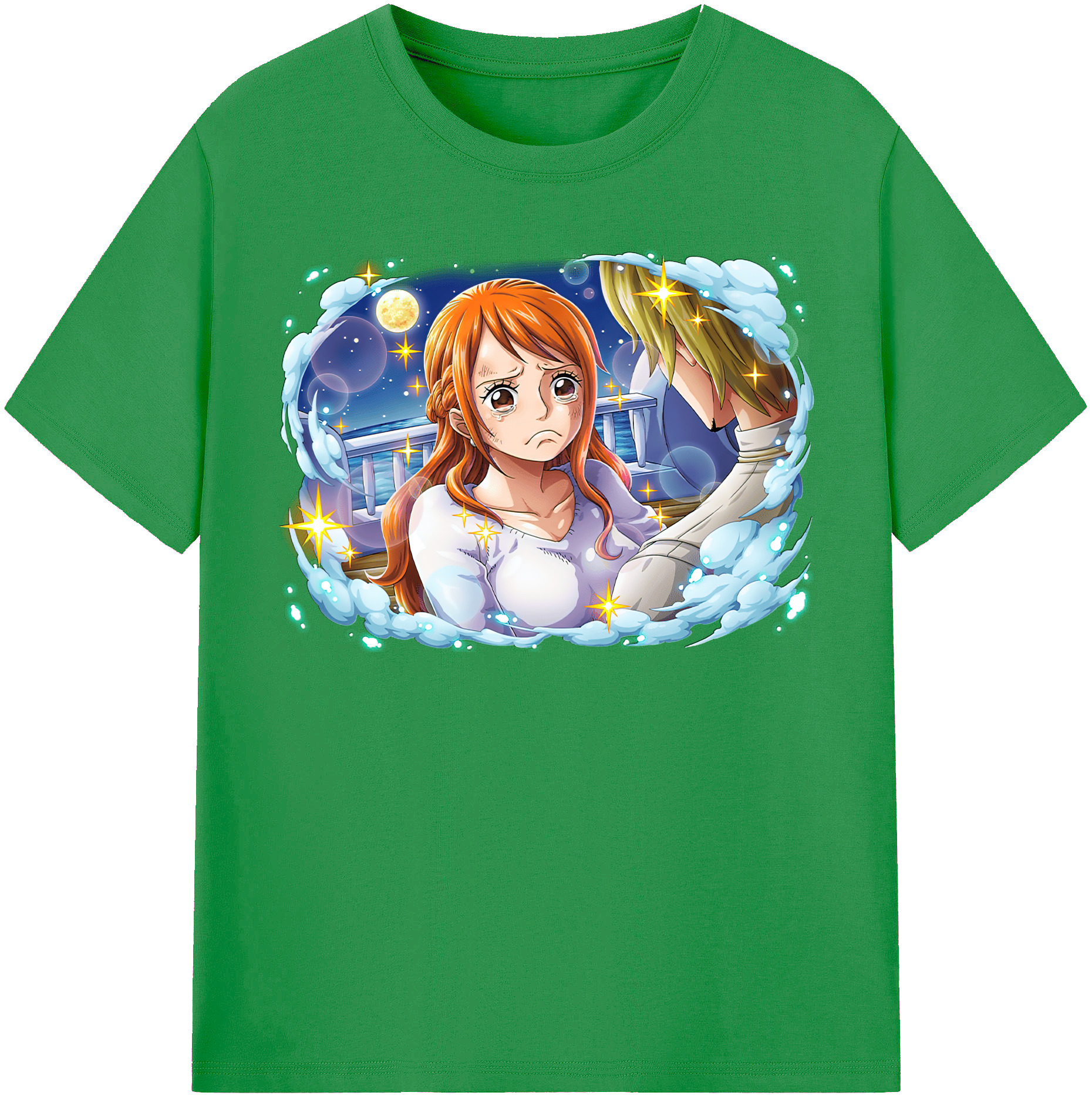 （画像用） ワンピース ナミ ONE PIECE Nami レディースカジュアルプリントTシャツ（綿100％）