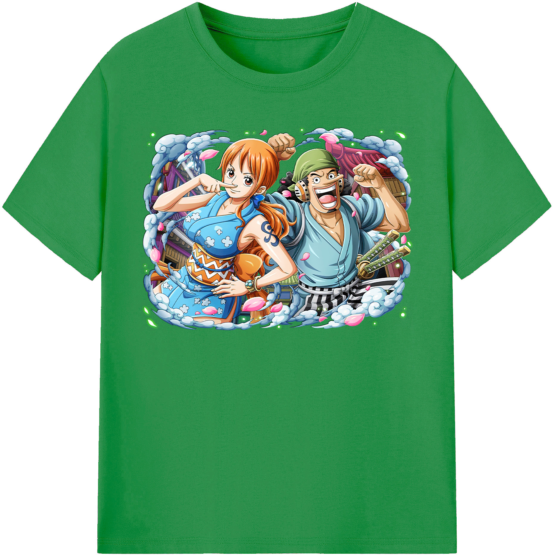 （画像用） ワンピース ナミ ONE PIECE Nami レディースカジュアルプリントTシャツ（綿100％）
