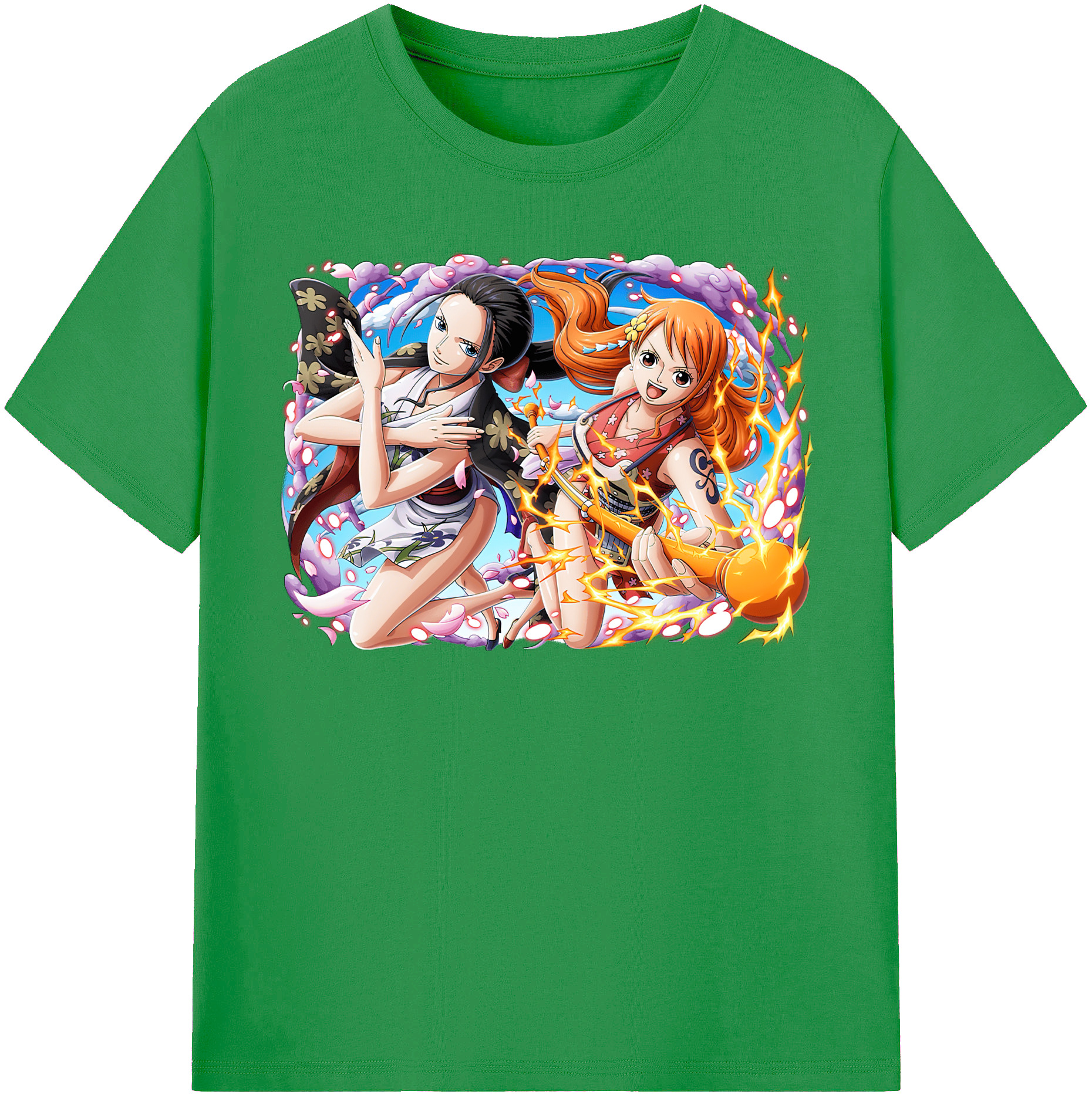 （画像用） ワンピース ナミ ONE PIECE Nami レディースカジュアルプリントTシャツ（綿100％）