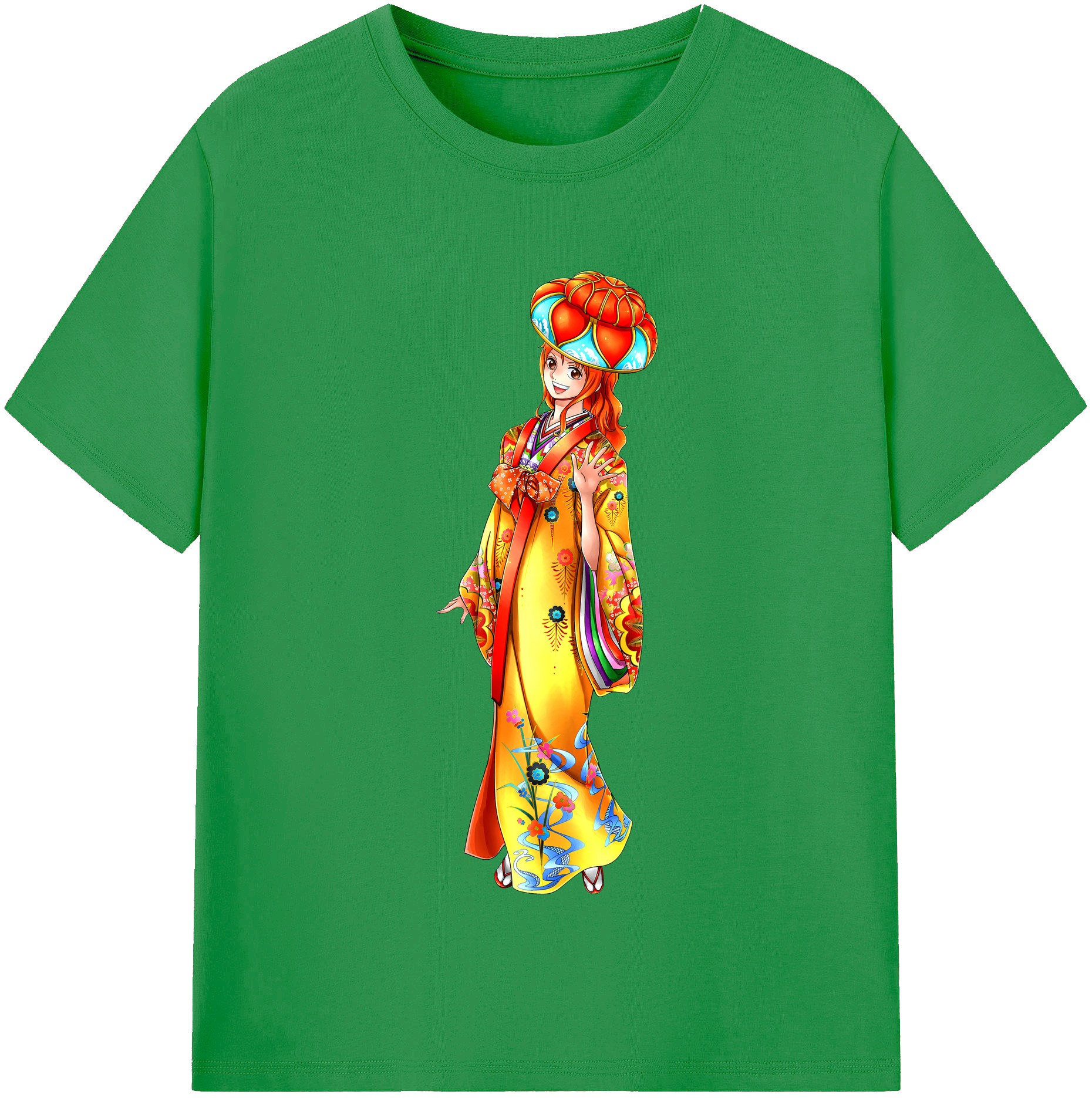 （画像用） ワンピース ナミ ONE PIECE Nami レディースカジュアルプリントTシャツ（綿100％）
