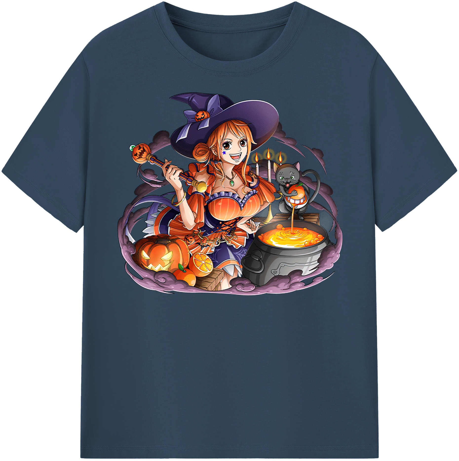 （画像用） ワンピース ナミ ONE PIECE Nami レディースカジュアルプリントTシャツ（綿100％）